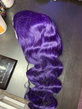 Load image into Gallery viewer, Body wave Purple Lacefrontal wig
