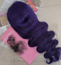 Load image into Gallery viewer, Body wave Purple Lacefrontal wig
