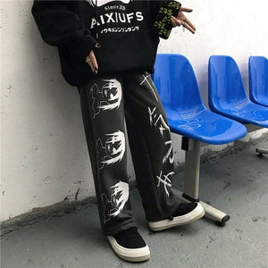 NiceMix Elastic Waistband Loose Harem Embroidery Tie Dye Contrast Jogger Pant Women Man Streetwear Korean Harajuku Punk Hip Hop