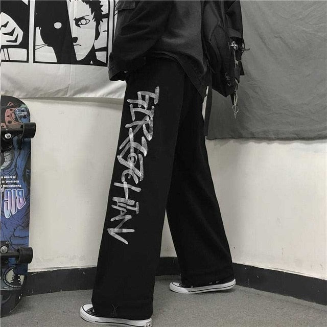 NiceMix Elastic Waistband Loose Harem Embroidery Tie Dye Contrast Jogger Pant Women Man Streetwear Korean Harajuku Punk Hip Hop