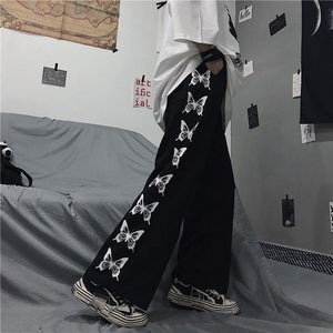 NiceMix Elastic Waistband Loose Harem Embroidery Tie Dye Contrast Jogger Pant Women Man Streetwear Korean Harajuku Punk Hip Hop