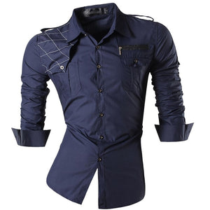 jeansian Spring Autumn Features Shirts Men Casual Jeans Shirt New Arrival Long Sleeve Casual Slim Fit Male Shirts Z034