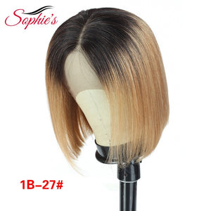 Sophie's Lace Front Human Hair Wigs For Black Women Brazilian Straight Lace Front Wig 13*4 Bob Lace Front Wigs 150% Density Remy