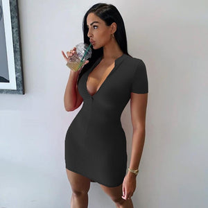 Women Winter Fall Bodycon Ribbed Dress