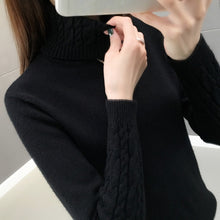 Load image into Gallery viewer, Women Sweater Turtleneck Pullovers Autumn Winter Sweaters New 2020 long sleeve Thick Warm Female Sweater Khaki
