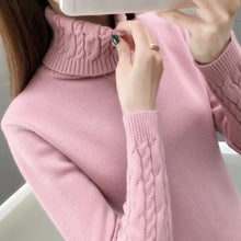 Load image into Gallery viewer, Women Sweater Turtleneck Pullovers Autumn Winter Sweaters New 2020 long sleeve Thick Warm Female Sweater Khaki
