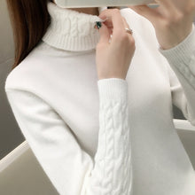 Load image into Gallery viewer, Women Sweater Turtleneck Pullovers Autumn Winter Sweaters New 2020 long sleeve Thick Warm Female Sweater Khaki
