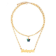 Load image into Gallery viewer, Bohemian Multilayer Necklaces For Women Men Gold Butterfly Portrait Coin Cross Crystal Chokers Necklace Trendy New Jewelry Gifts
